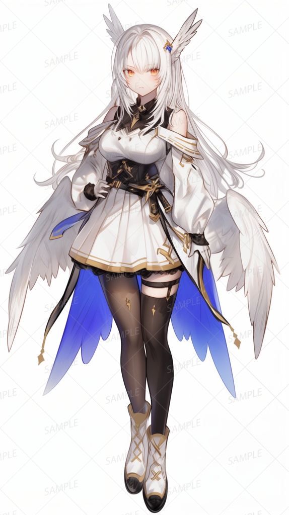 【立ち絵_0053】蒼光に舞う白の乙女