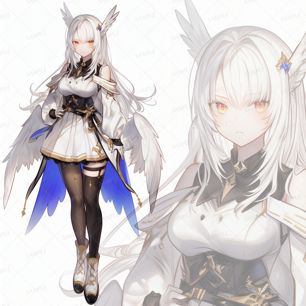 【立ち絵_0053】蒼光に舞う白の乙女