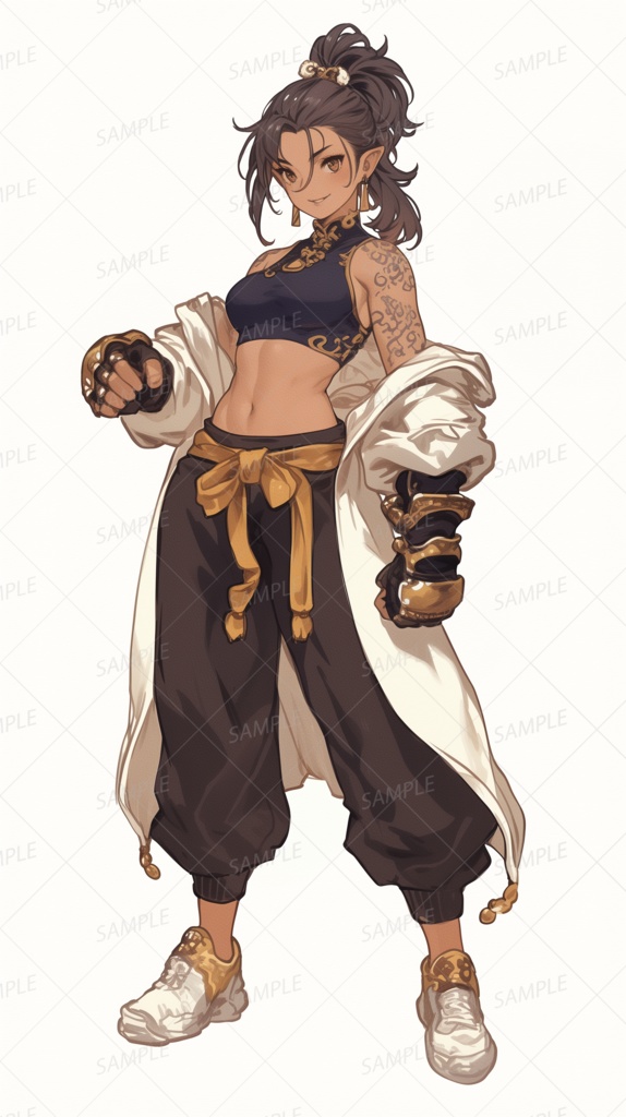 【立ち絵_0056】鋼の拳を持つ女拳士