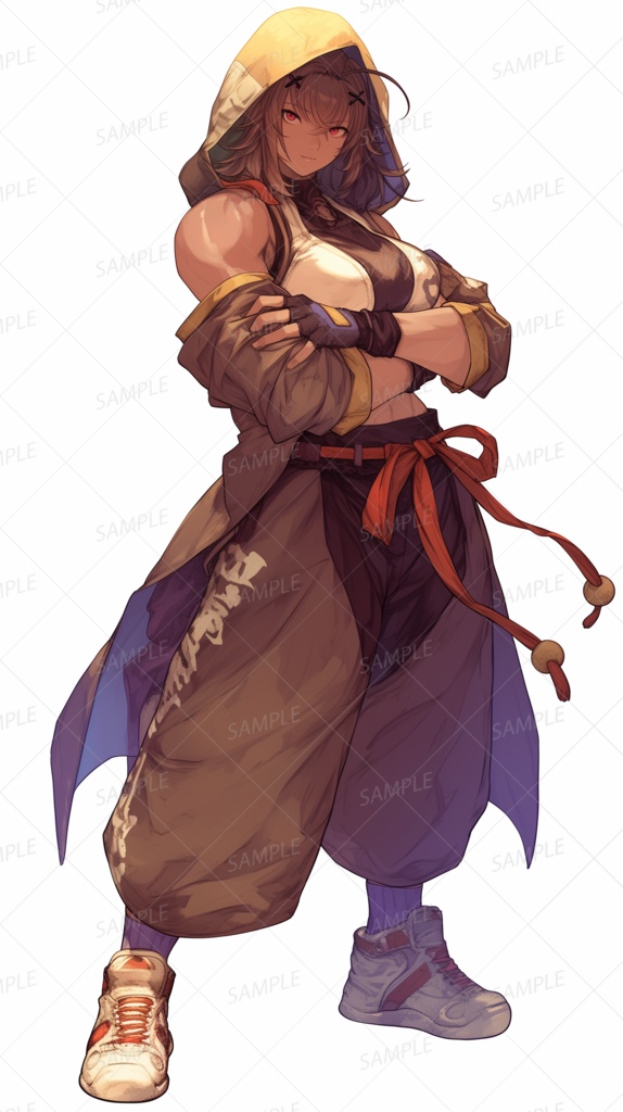 【立ち絵_0058】フードの都会派バトルモンク