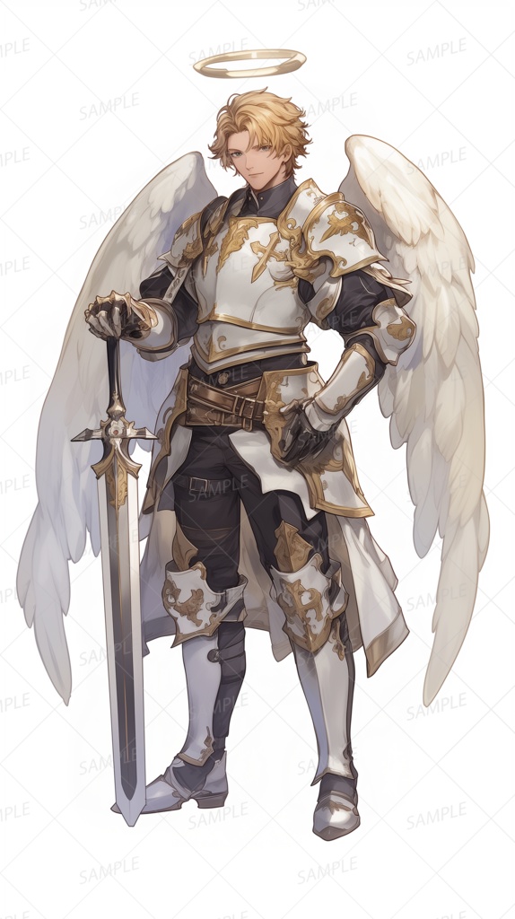 【立ち絵_0059】天界の白翼騎士