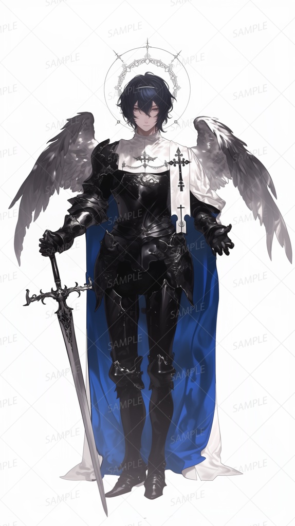 【立ち絵_0060】黒翼の聖騎士