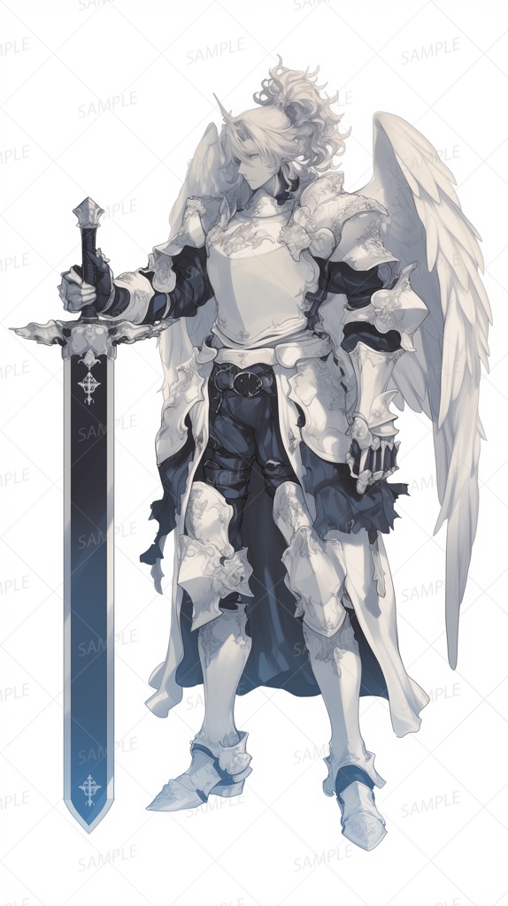 【立ち絵_0061】清き角と剣の天使