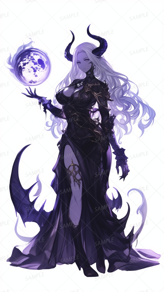 【立ち絵_0063】魔月に照らされた黒き誘惑