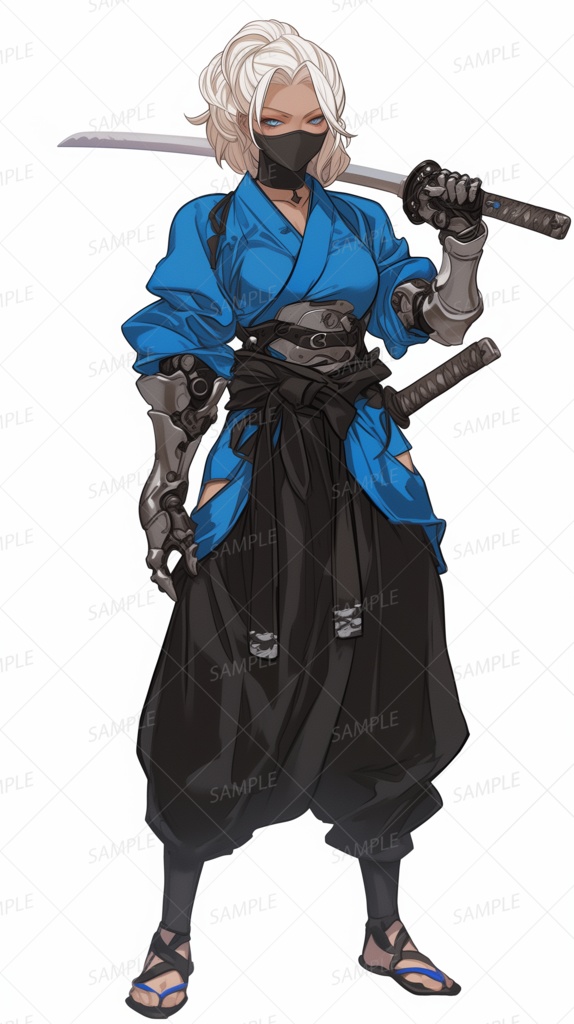 【立ち絵_0066】義手の静かなる蒼刃