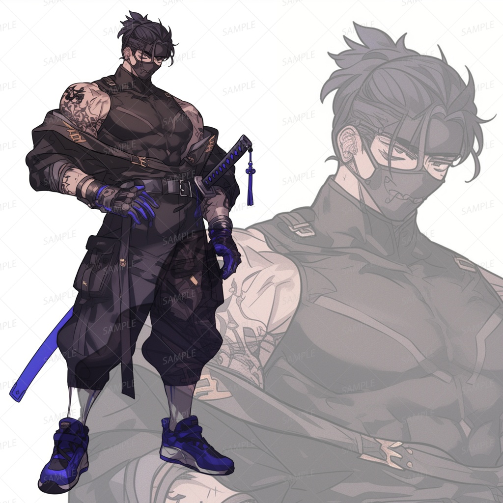 【立ち絵_0067】黒鋼の影武者