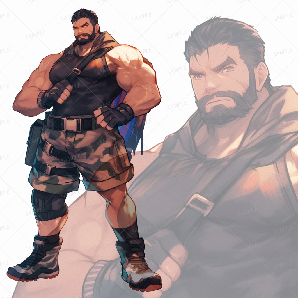 【立ち絵_0069】筋肉戦士コマンドシールド