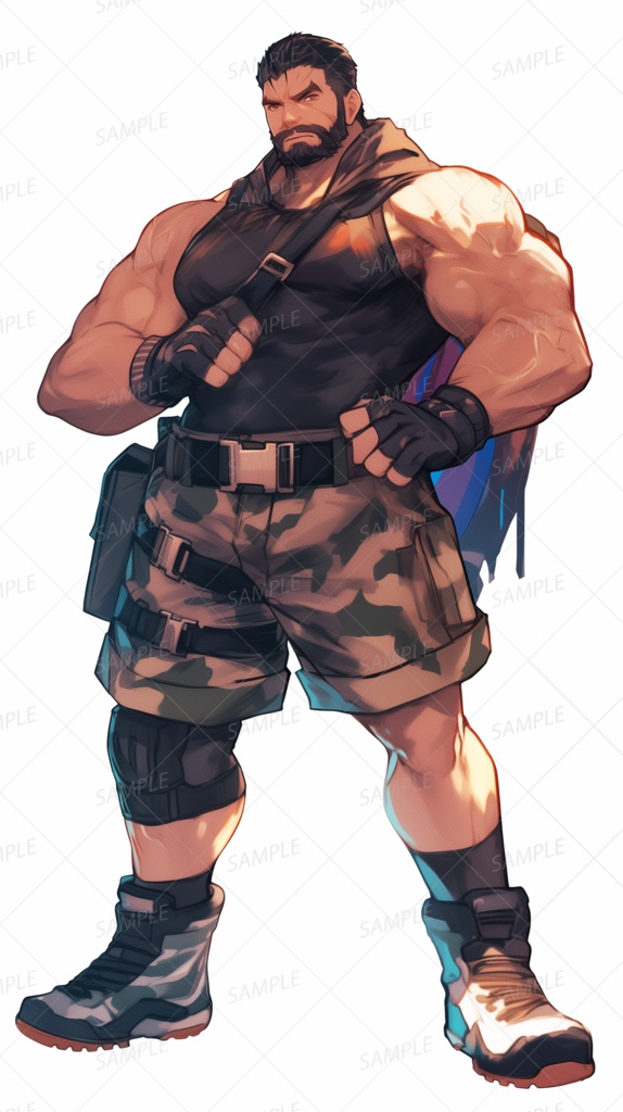 【立ち絵_0069】筋肉戦士コマンドシールド