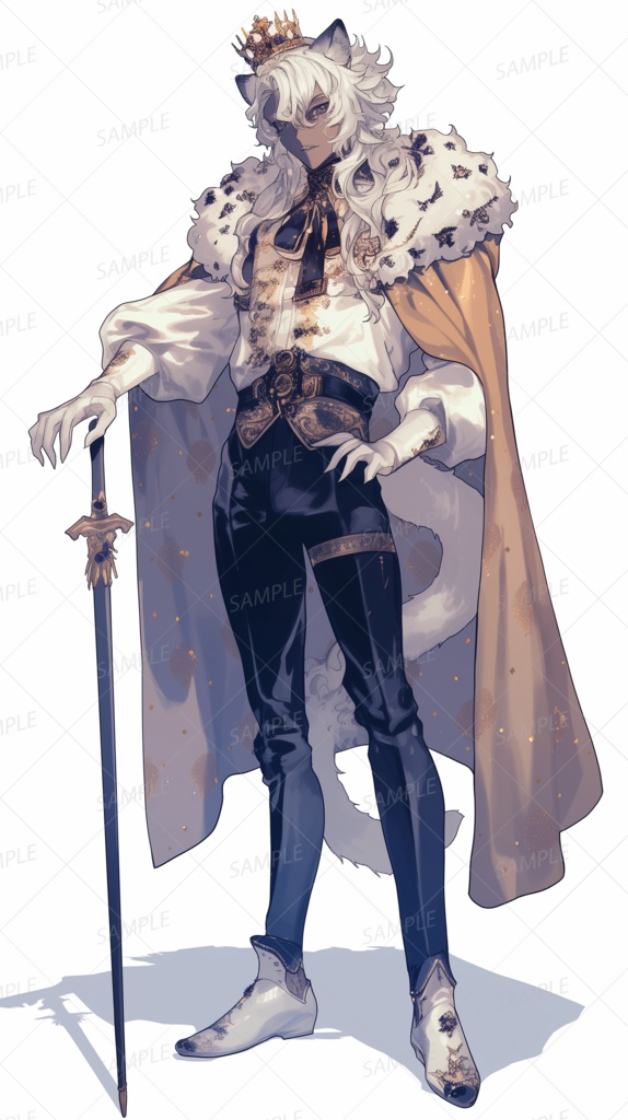 【立ち絵_0071】夜を統べる白銀の王