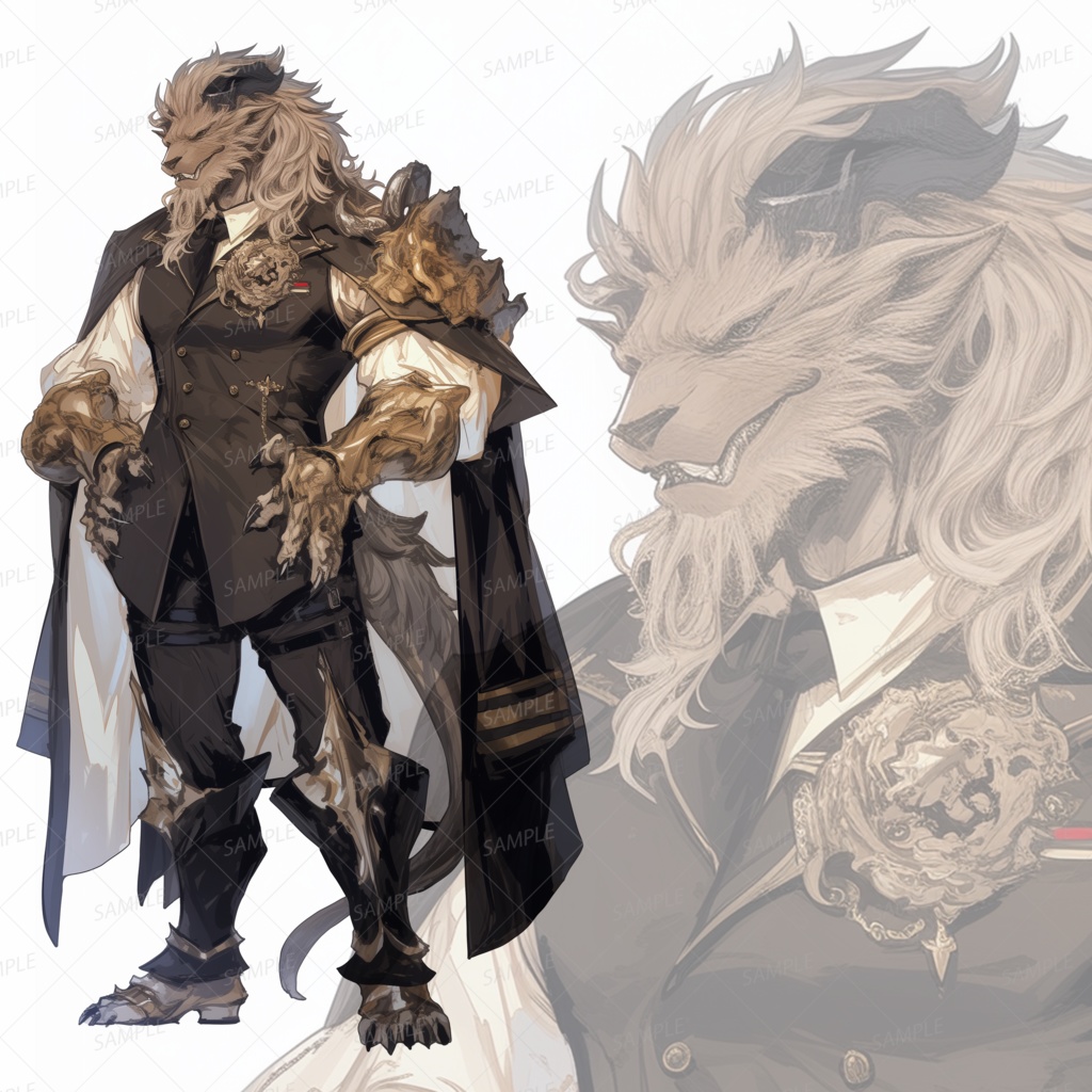 【立ち絵_0073】威風の黒獅子