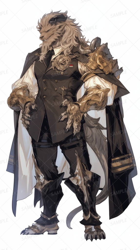 【立ち絵_0073】威風の黒獅子