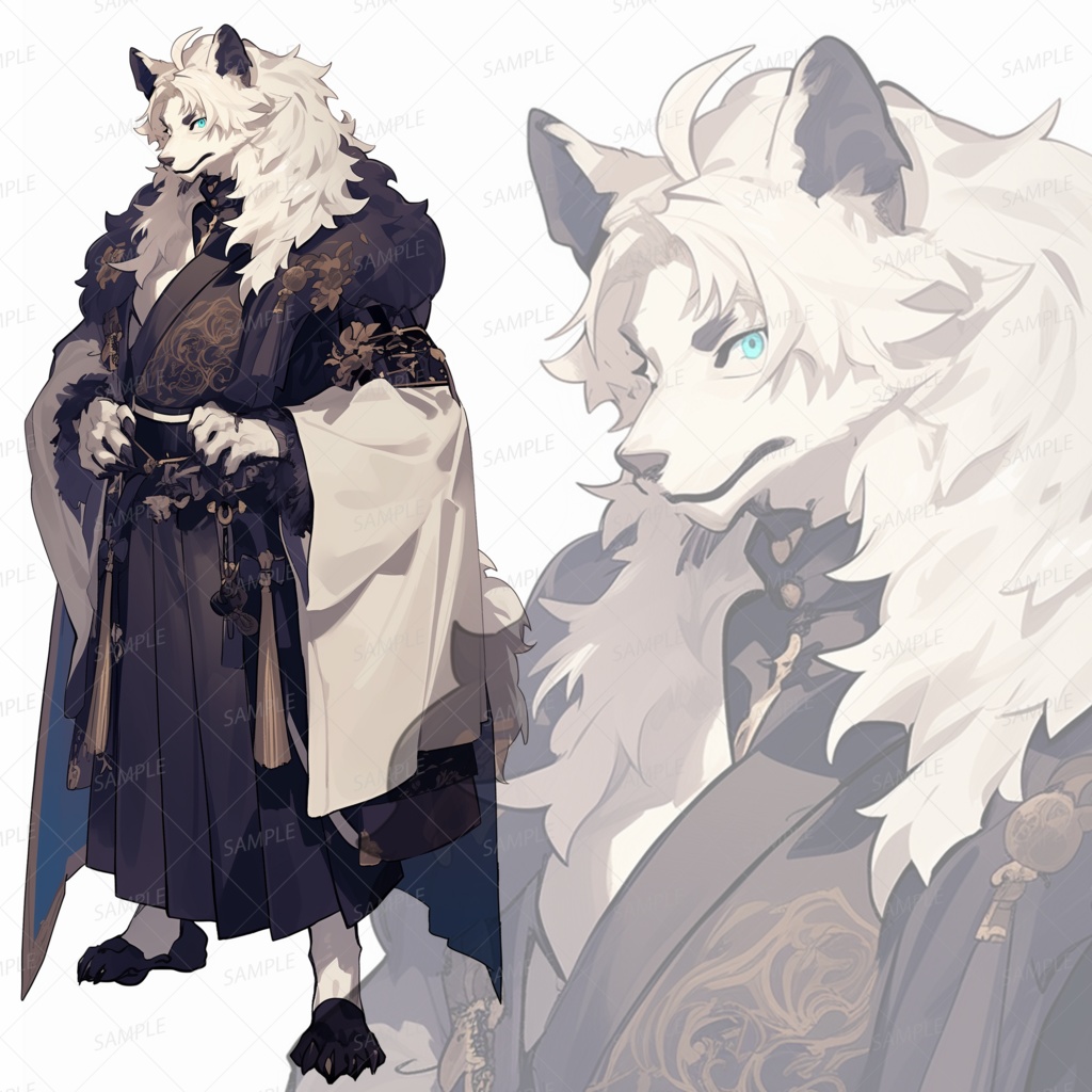 【立ち絵_0074】静寂の羅紗を纏いし白狼