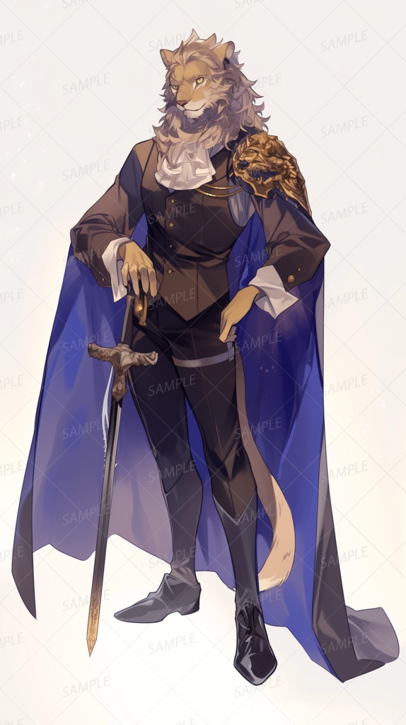 【立ち絵_0075】威風堂々たる蒼き守護獣