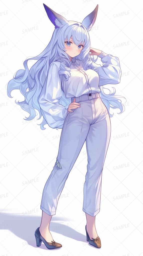 【立ち絵_0079】柔らかな耳をすませる純白