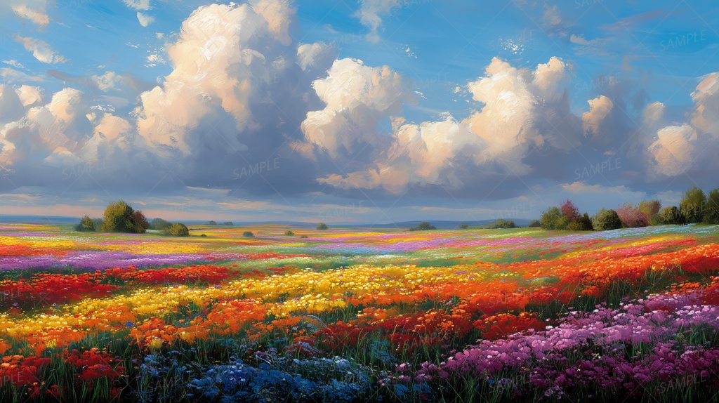 【背景_0029】色彩の詩が流れる丘