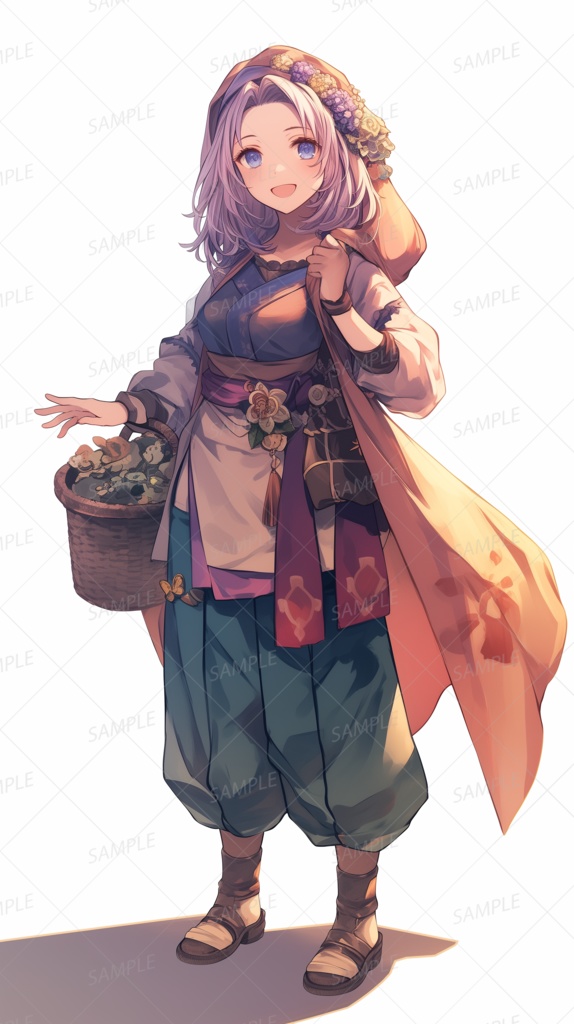 【立ち絵_0082】花摘みの村娘リネア