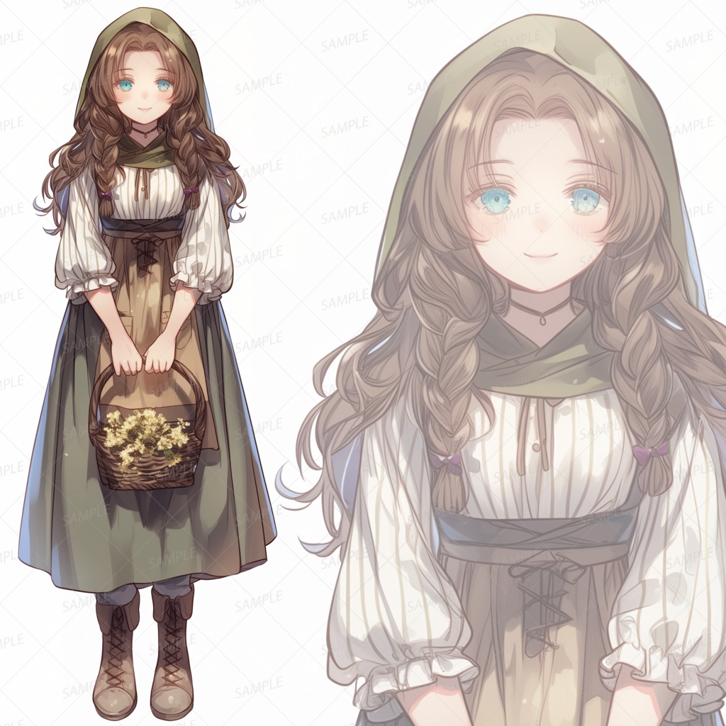 【立ち絵_0083】春を運ぶ花かご娘