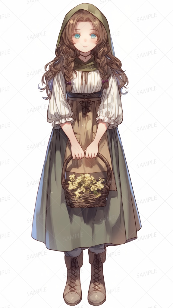 【立ち絵_0083】春を運ぶ花かご娘