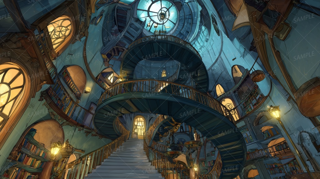 【背景_0033】書架迷宮アルビオラ