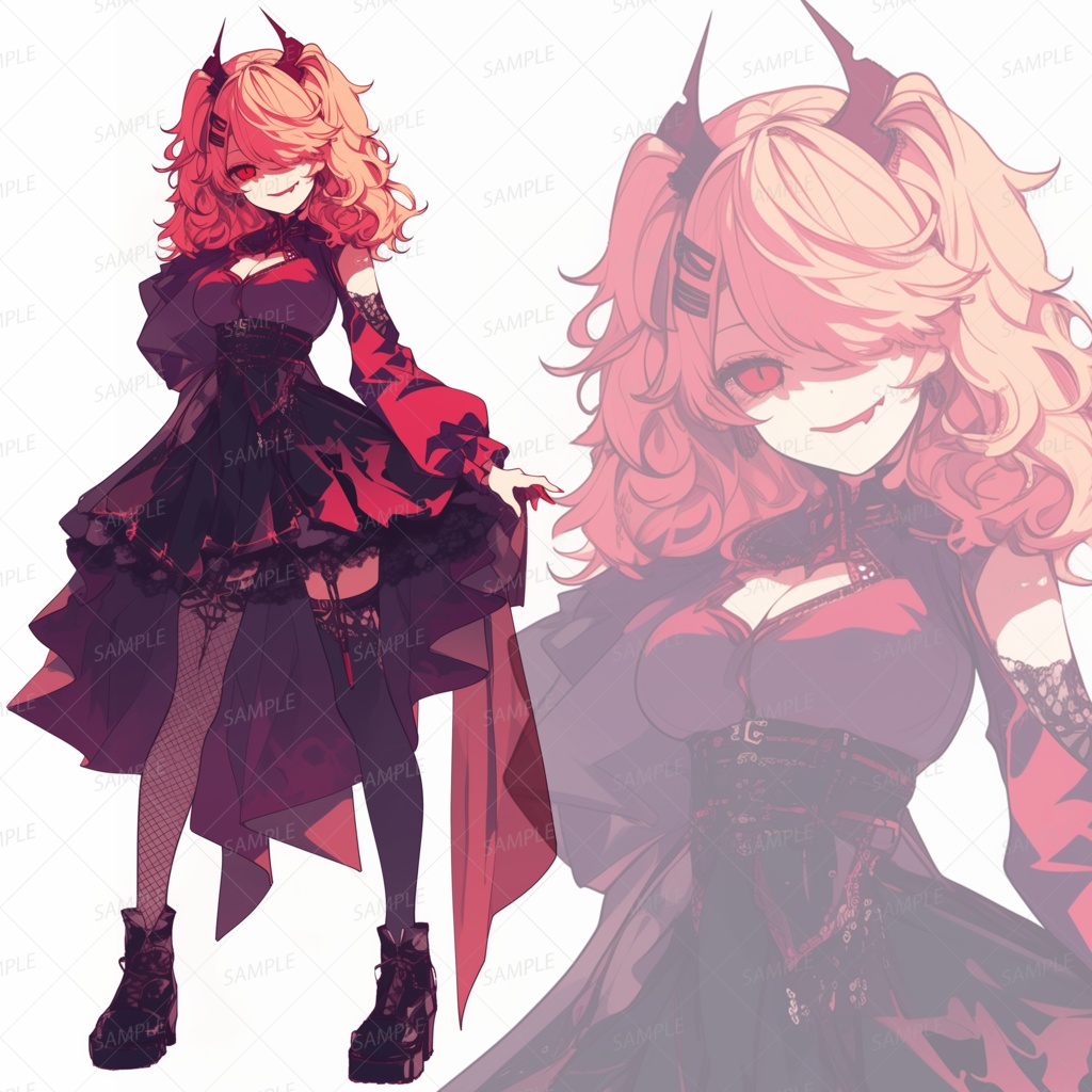 【立ち絵_0098】ヴァンパイアの紅角少女