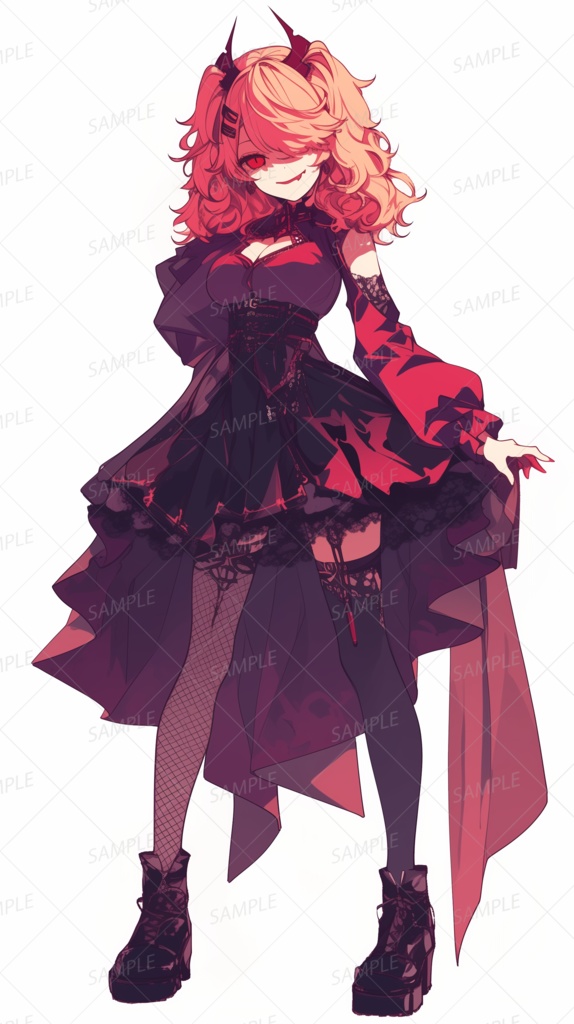 【立ち絵_0098】ヴァンパイアの紅角少女