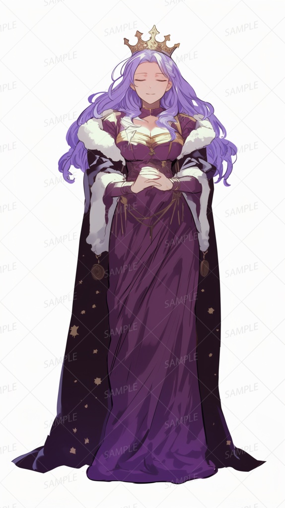 【立ち絵_0102】星の静寂に祈る王妃