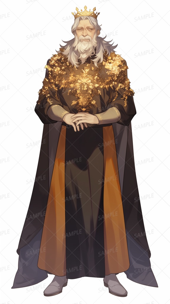 【立ち絵_0103】静謐なる老王の黄昏