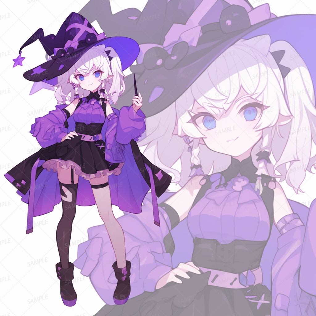 【立ち絵_0105】星屑をまとう夜の見習い魔女