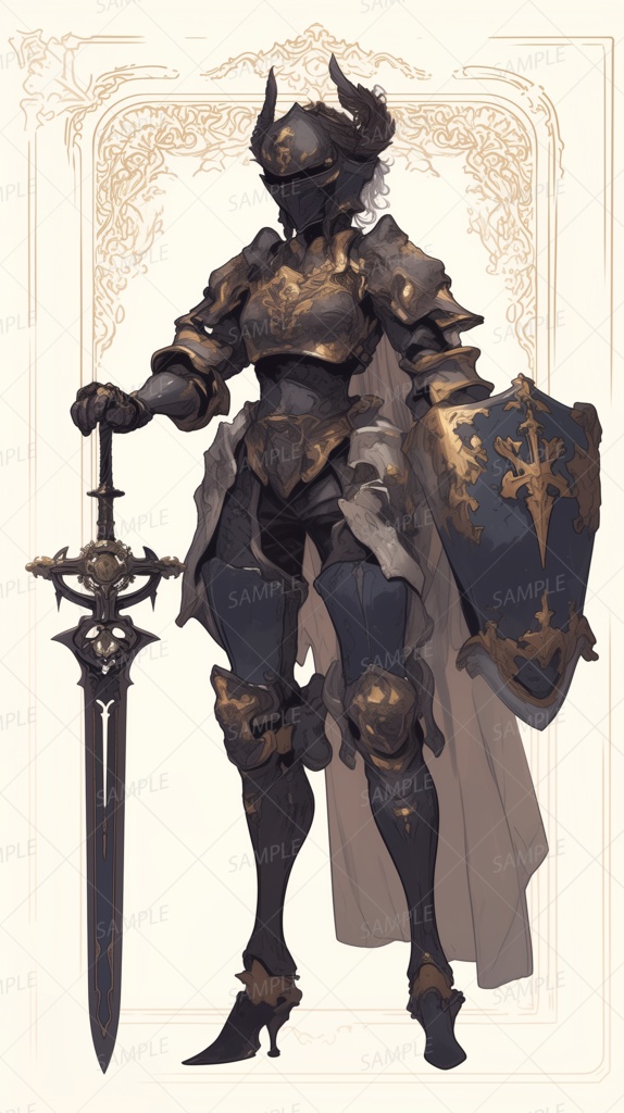 【立ち絵_0118】黄昏に立つ黒鉄の守護者