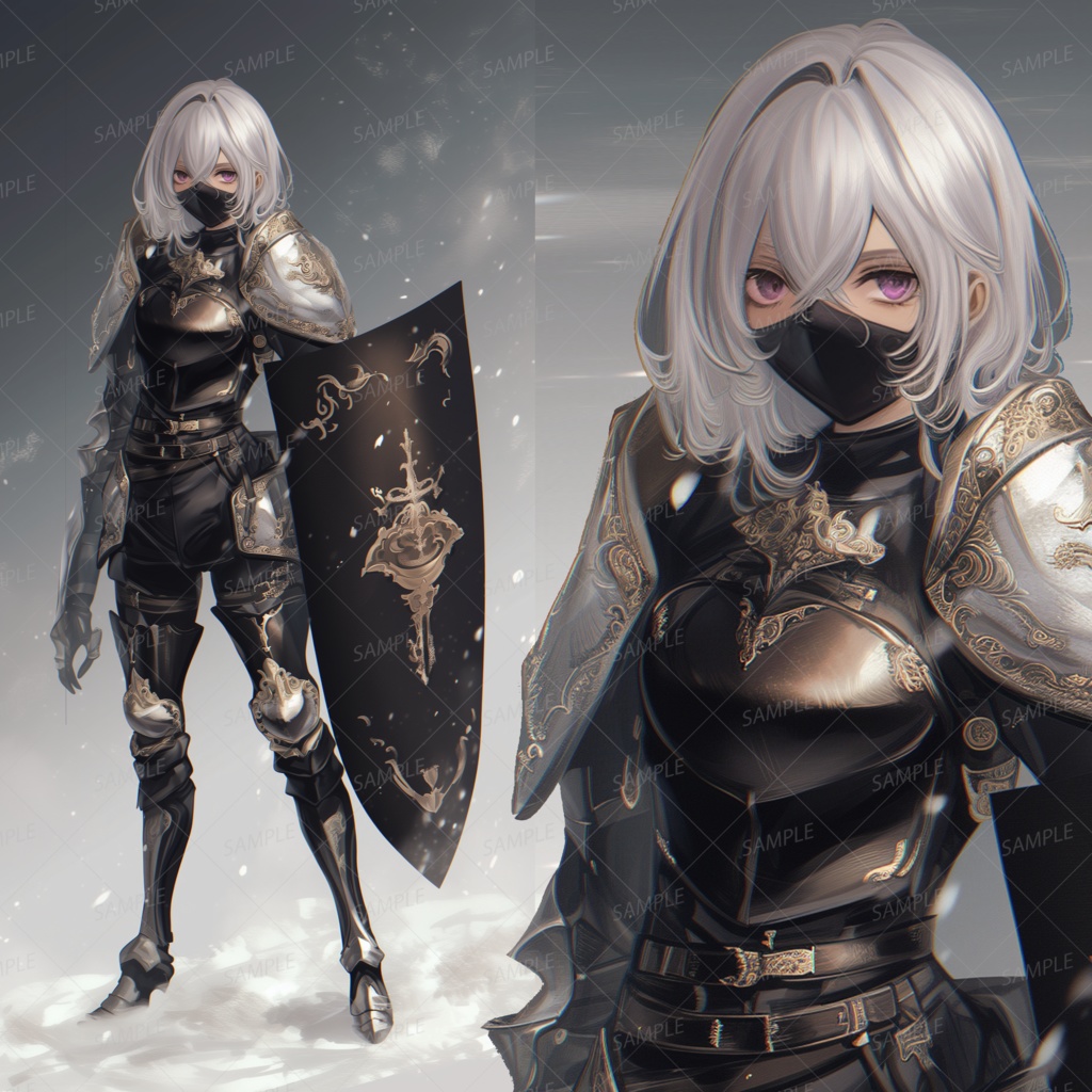 【立ち絵_0122】黒き聖騎士エリア