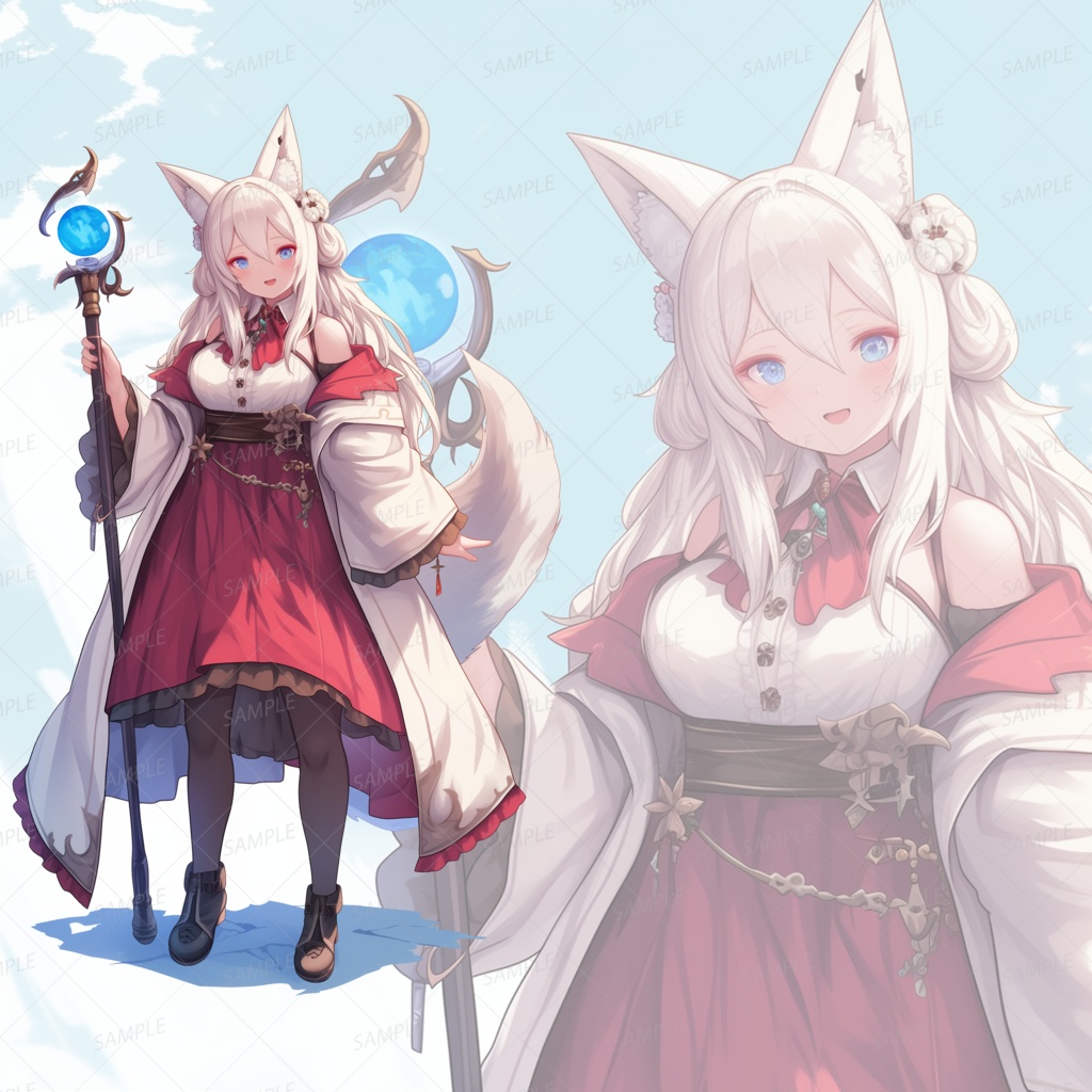 【立ち絵_0126】星読みの森の白狐姫