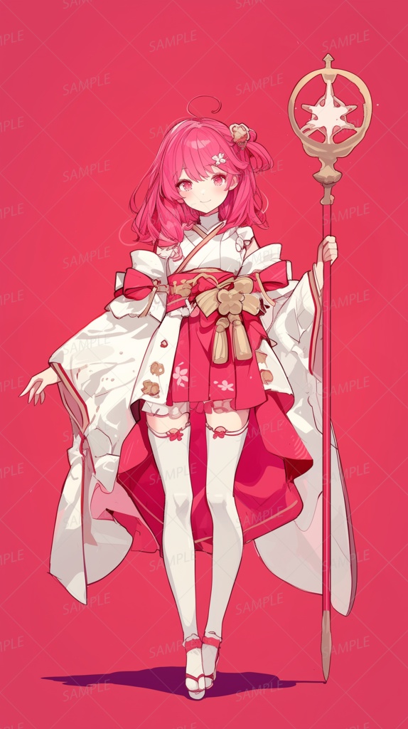 【立ち絵_0129】桜の願いを紡ぐ巫女