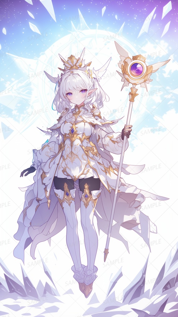 【立ち絵_0131】天命を司る白翼の守護者