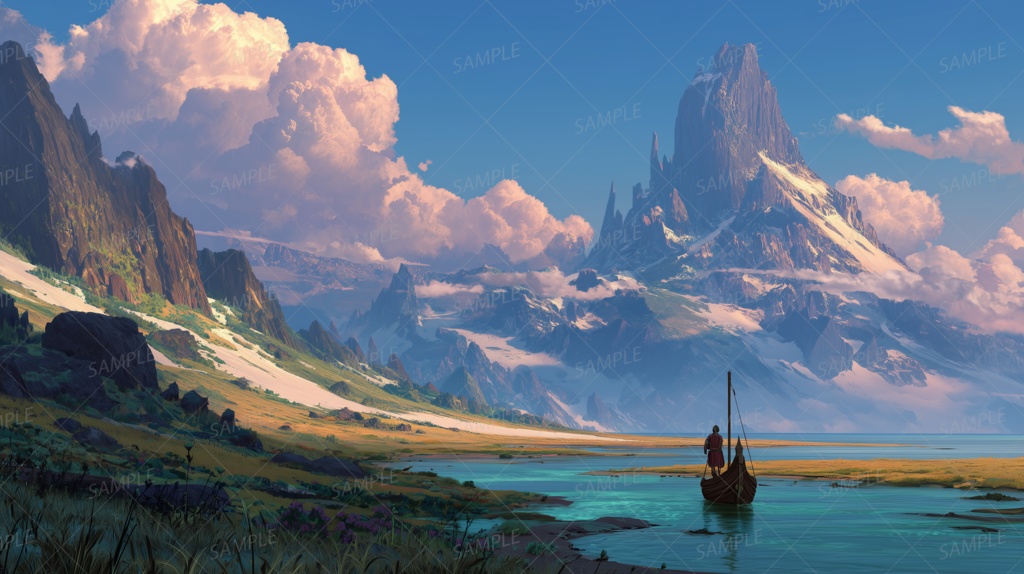 【背景_0037】天翔る峰と誓いの舟