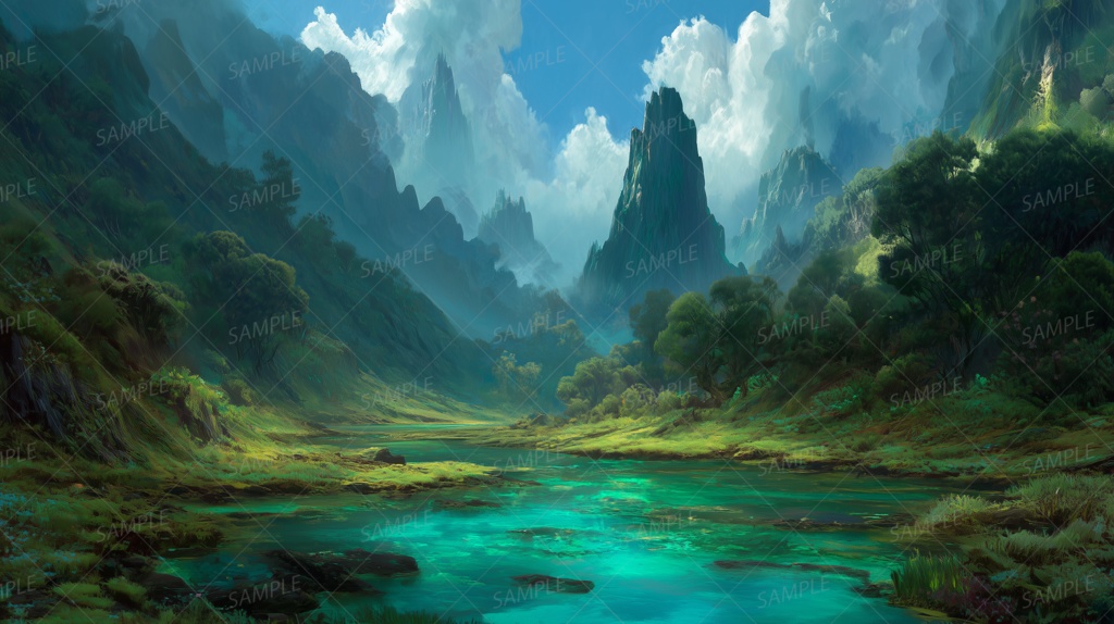 【背景_0038】翠嶺の静謐