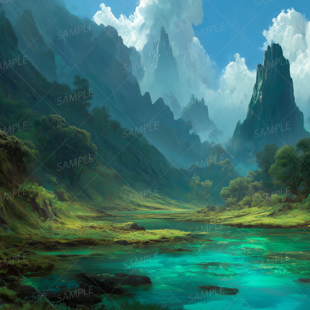 【背景_0038】翠嶺の静謐