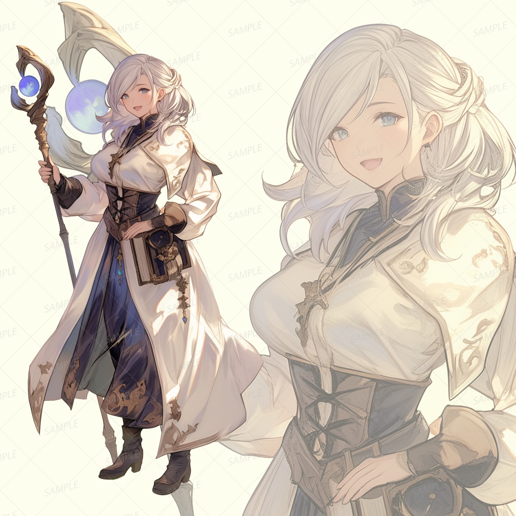 【立ち絵_0134】白衣の典礼魔導士