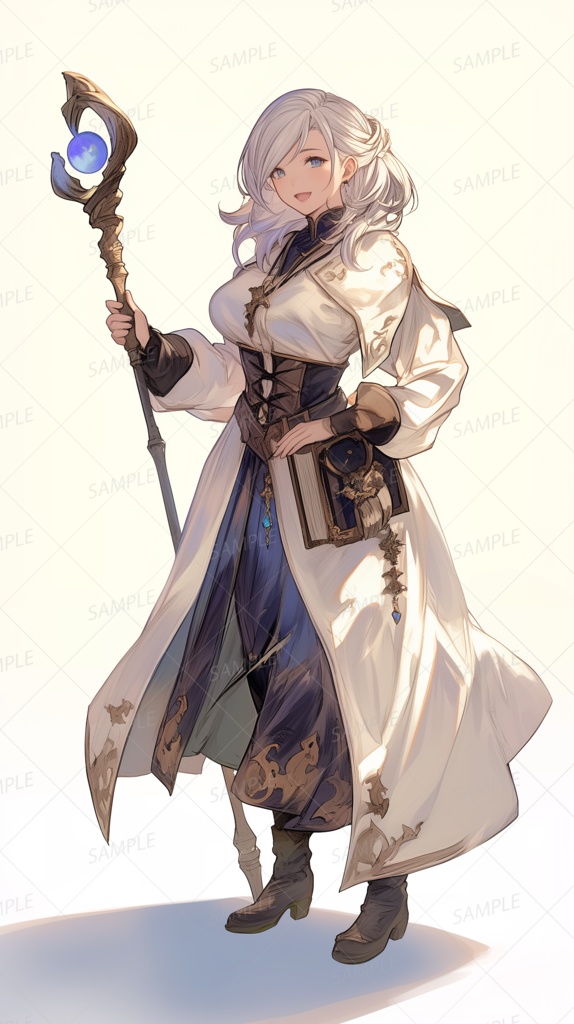 【立ち絵_0134】白衣の典礼魔導士