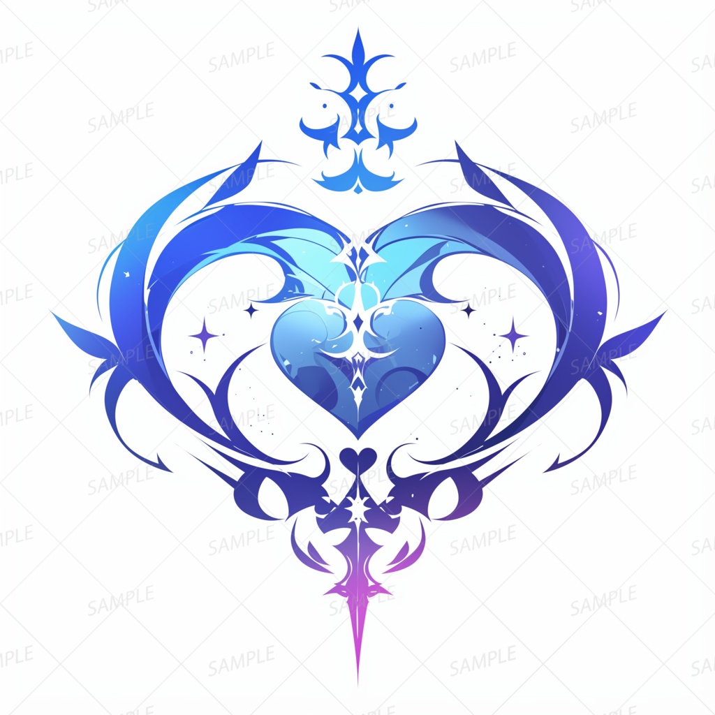 【アイコン_0073】蒼氷のハートグリフ