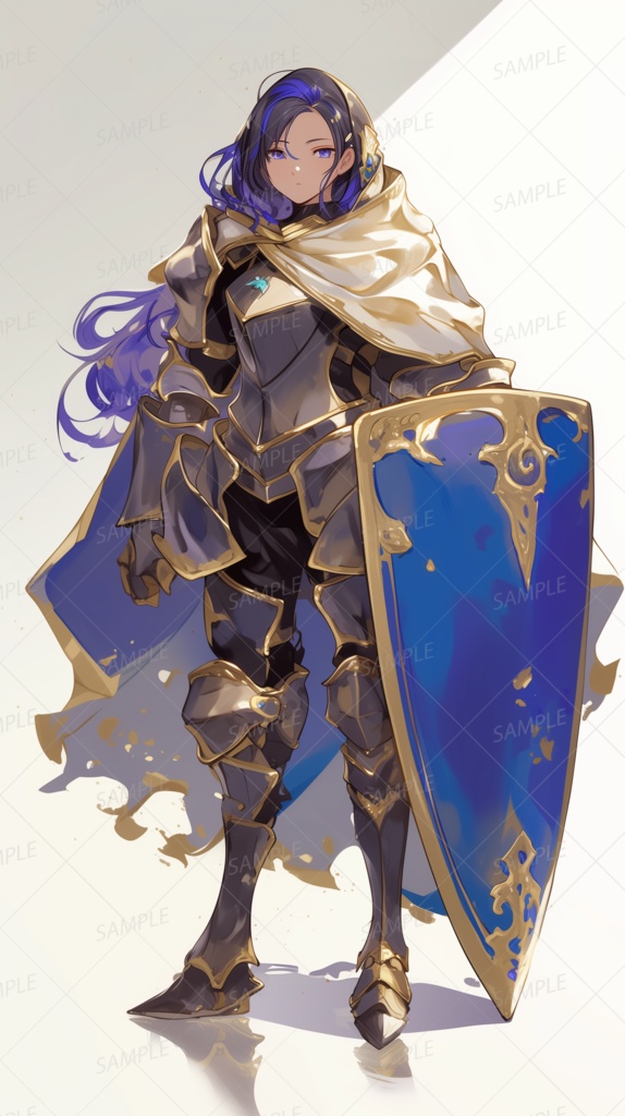 【立ち絵_0138】蒼金の壁と誇り高き騎士