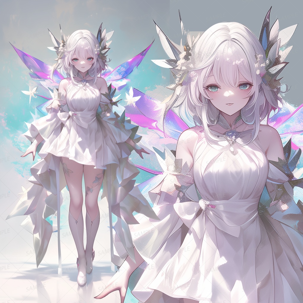 【立ち絵_0142】星光に舞う純白の幻翼