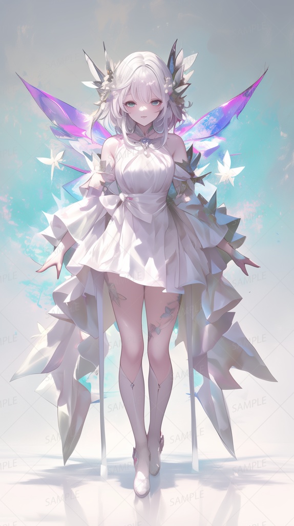 【立ち絵_0142】星光に舞う純白の幻翼