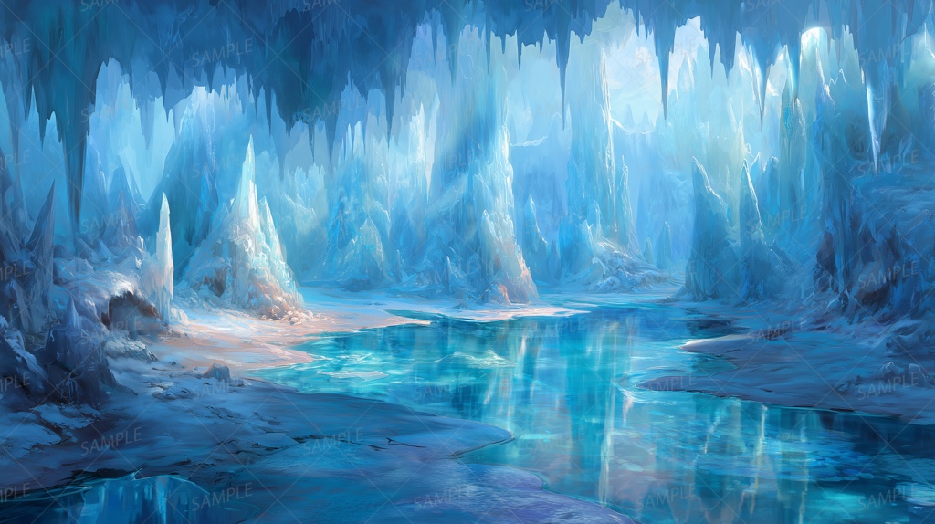 【背景_0042】蒼氷に閉ざされた地底界