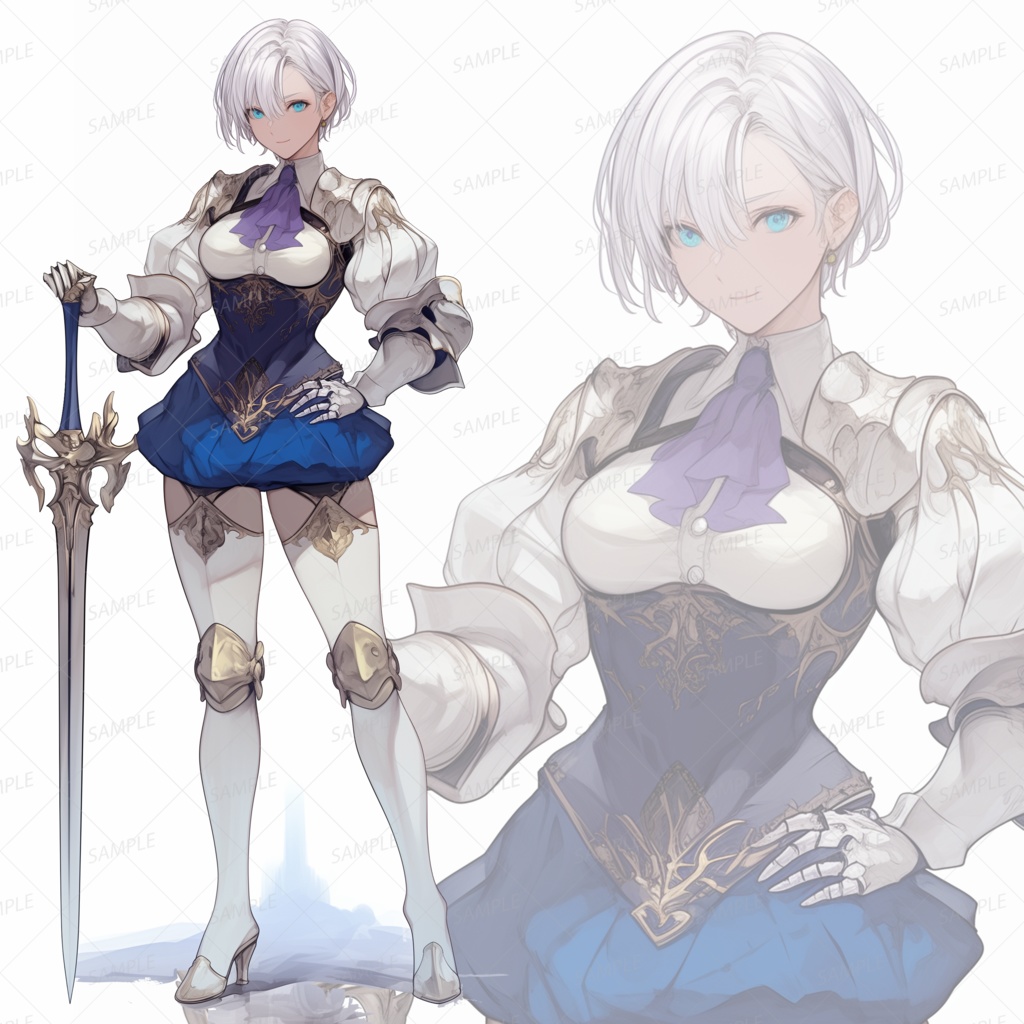 【立ち絵_0146】氷刃を携える麗しの女剣士