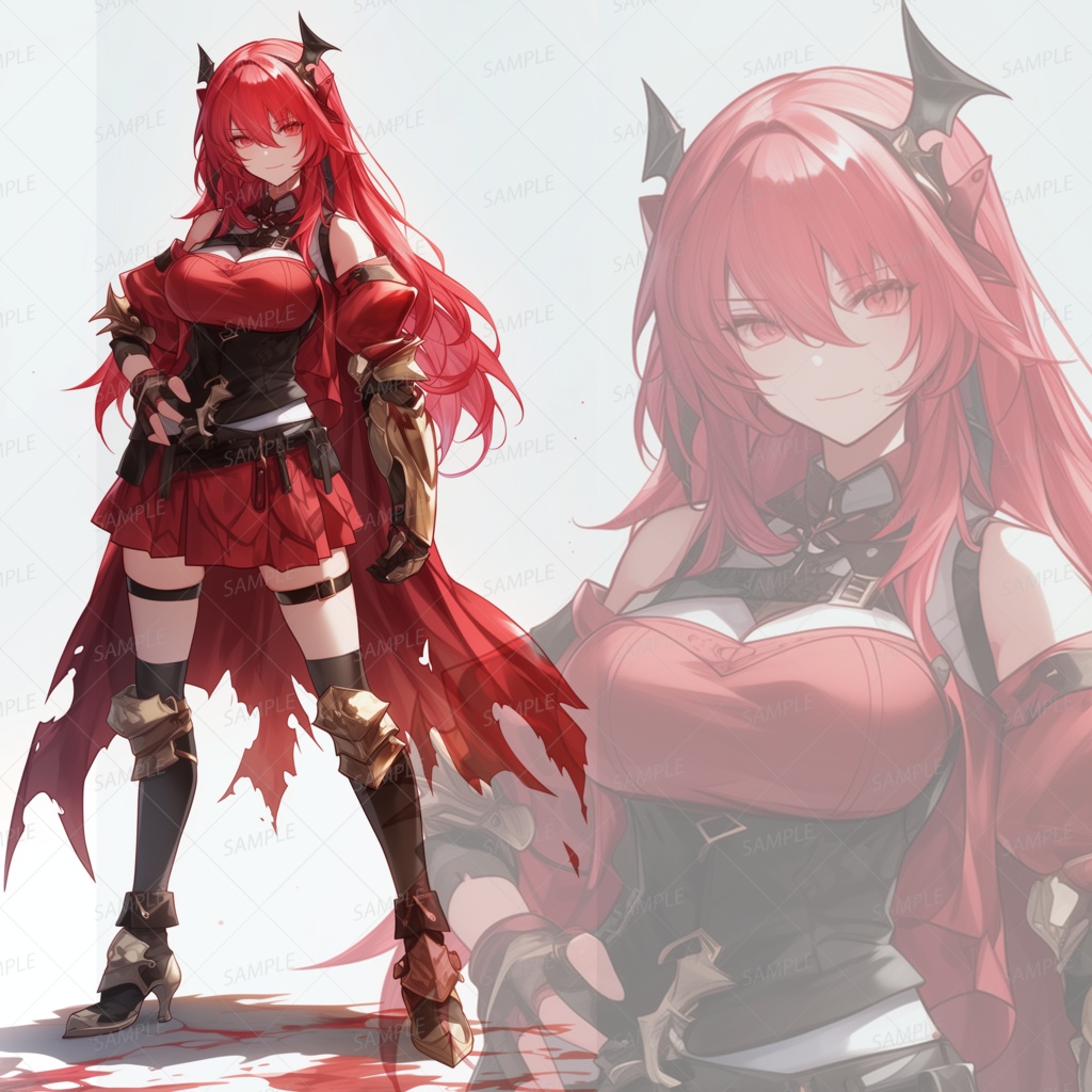 【立ち絵_0147】血紅の戦場に立つ魔戦姫