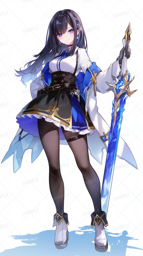 【立ち絵_0151】蒼刃を携える氷の戦乙女