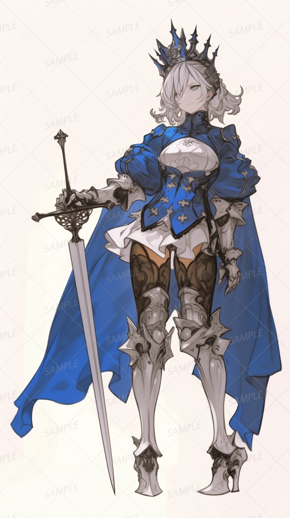 【立ち絵_0156】蒼き威光の戦女王