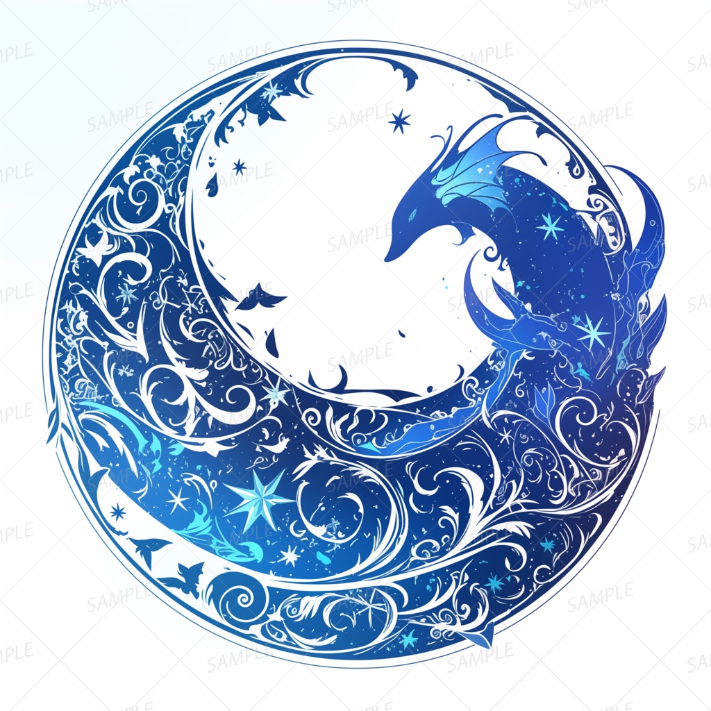 【アイコン_0078】夜空を駆ける蒼龍