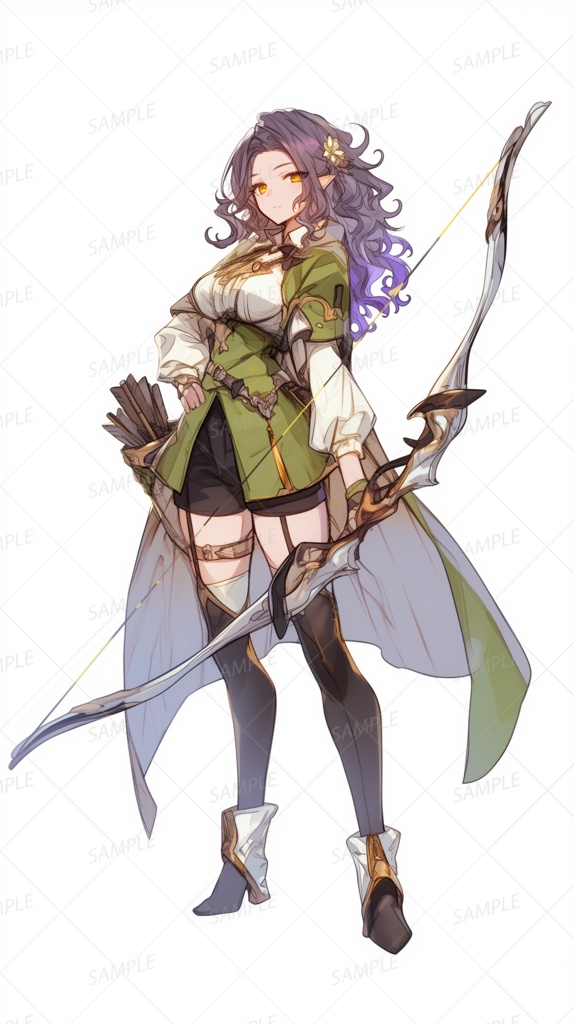 【立ち絵_0170】森を駆ける精霊弓士