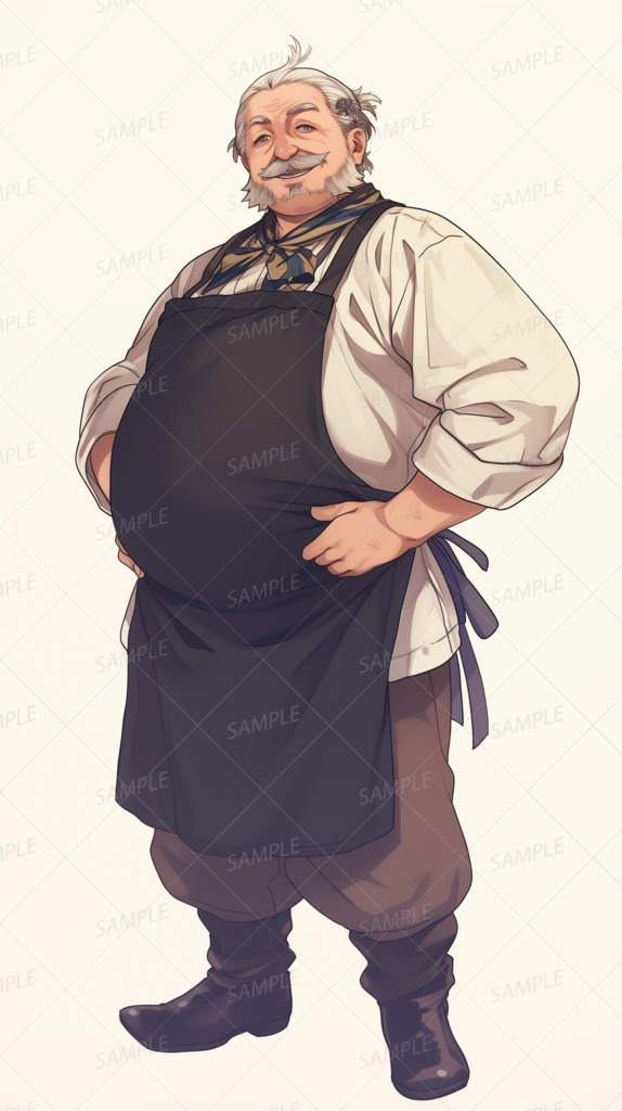 【立ち絵_0178】笑顔の下町料理長